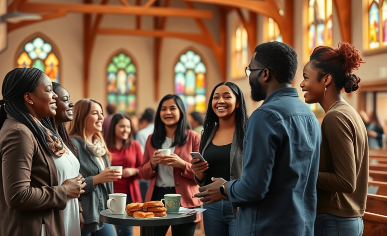 A gathering of Christians exploring love and relationships in a community setting.