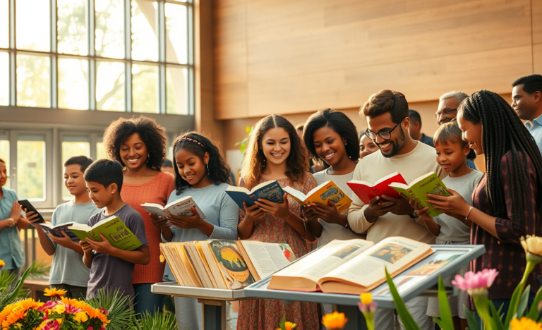 An illustration representing the rise of Christian platforms and their influence on modern media.