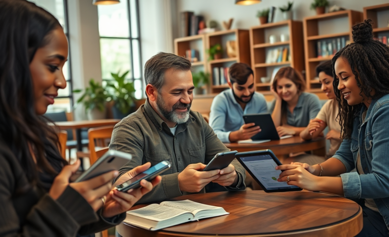 A collage of popular Christian apps enhancing spiritual growth.