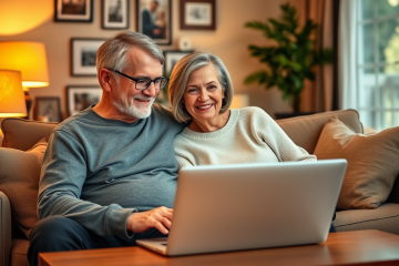 Imagen representativa de adultos mayores solicitando un préstamo en línea de manera sencilla.