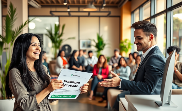Imagen que ilustra el concepto de préstamo aprobado al momento para necesidades financieras urgentes.