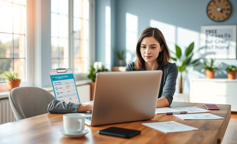Imagen de una persona solicitando un crédito en línea de forma segura y sencilla.