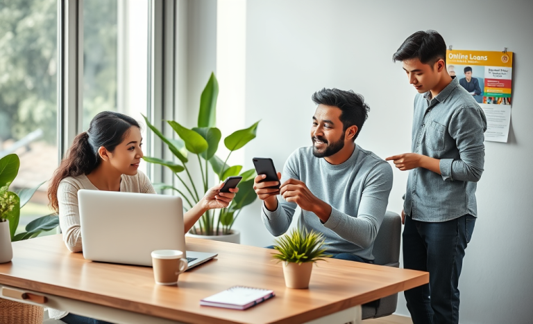 Imagen que ilustra el proceso de solicitud de un préstamo en línea con Verde Credit.