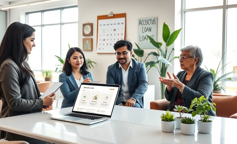 Imagen que ilustra el proceso de solicitud de un préstamo accesible para latinos con BrightFi.