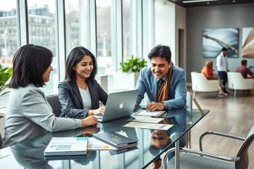 Imagen que representa la guía para solicitar un préstamo en Bank of America con atención bilingüe.
