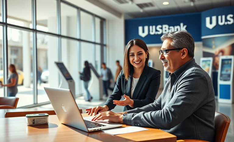 Imagen representativa del proceso de solicitud de préstamo en US Bank con soporte en español.