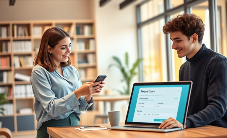 Proceso de solicitud de un préstamo personal a través de Possible Finance.