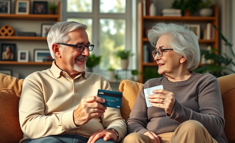 Imagen de la Crédito Personal Upgrade Card diseñada para personas mayores, facilitando acceso rápido a financiación.